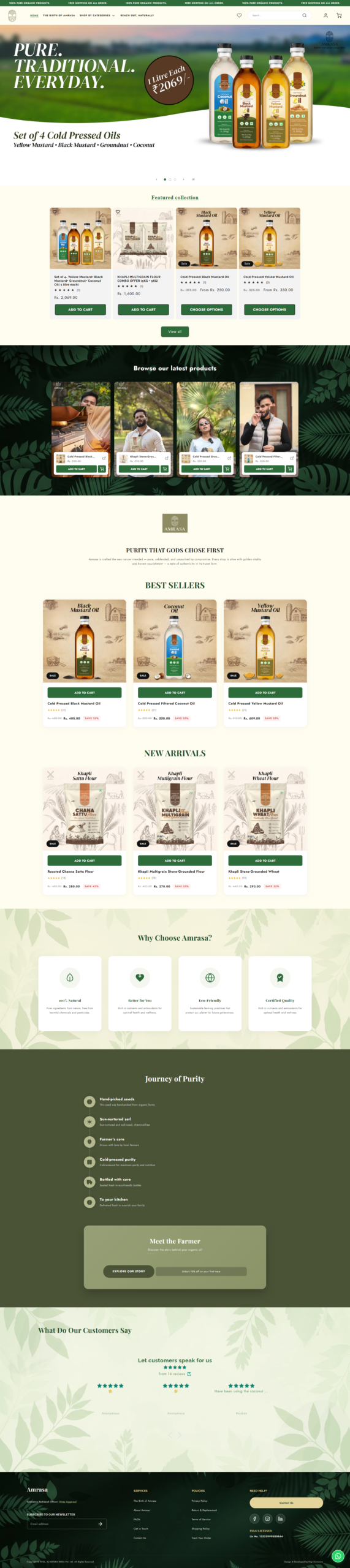 Full length website responsive scroll blueprint layout